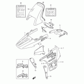 Схема вузла: Передній обтічник (Model p) для Suzuki DR800