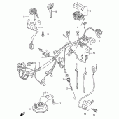Схема узла: Электропроводка (Model s/t) для Suzuki GSX750 Katana