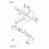 Схема узла: Копирный вал & Вилки & Вал переключения для Suzuki DR-Z70