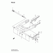 Схема вузла: Задній важіль підвіски Suzuki DL1000 V-Strom