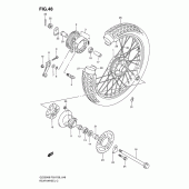 Схема узла: Заднее колесо для Suzuki GZ250 Marauder