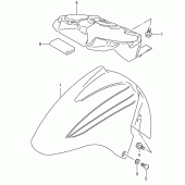 Схема вузла: Переднє крило (Model x/y) для Suzuki AN400 Burgman (EU analogue of SkyWave)
