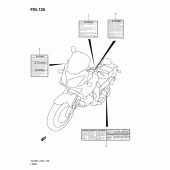 Схема вузла: Інформаційні наклейки (Dl650al1 e24) для Suzuki DL650 V-Strom