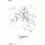 Схема узла: Воздушный фильтр для Suzuki DR-Z400 DR-Z400SM