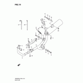 Схема вузла: Вихлопна система для Suzuki SV650