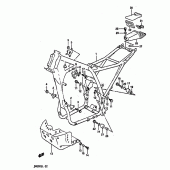 Схема узла: Рама для Suzuki DR800
