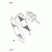 Схема узла: Радиатор для Suzuki VL800 Intruder C800C/ Boulevard C50C