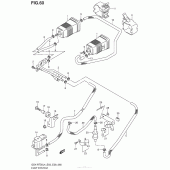 Схема вузла: Система вентиляції бензобака (Gsx-R750L4 E33) для Suzuki GSX-R750
