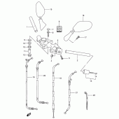Схема узла: Руль & Тросики для Suzuki GSX750 Katana