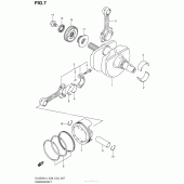 Схема вузла: Колінчастий вал & Поршень для Suzuki DL650 V-Strom