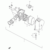 Схема вузла: Повітряний фільтр Suzuki TS125