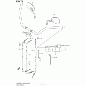 Схема вузла: Кермо & Тросики (Vl800Bl4 E28) для Suzuki VL800 Boulevard C50 BOSS
