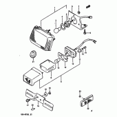 Схема вузла: Задній ліхтар (Стоп-сигнал) для Suzuki GSX-R750