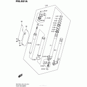 Схема вузла: Вилка передньої осі для Suzuki RM-Z250