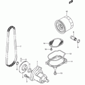 Схема вузла: Масляний насос (Model k5) для Suzuki VL800 Intruder Volusia