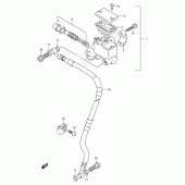 Схема узла: Передний тормозной цилиндр для Suzuki DR125