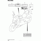 Схема узла: Информационные наклейки (Gsx-S1000L7 E33) для Suzuki GSX-S1000