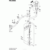 Схема вузла: Задній гальмівний циліндр Suzuki GSX-R600