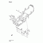 Схема вузла: Рама (Model k7/k8/k9) для Suzuki AN400 Burgman (EU analogue of SkyWave)