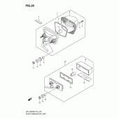 Схема узла: Задний фонарь (Стоп-сигнал) для Suzuki DR125