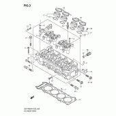 Схема вузла: Головка циліндра Suzuki GSX-R600