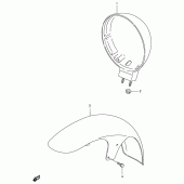 Схема вузла: Переднє крило для Suzuki VS800 Intruder 800