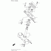 Схема вузла: Рульова траверса для Suzuki RM-Z450