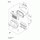 Схема узла: Воздушный фильтр для Suzuki GSX1300 B-King