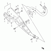 Схема вузла: Вихлопна система для Suzuki DR200 DR200SE