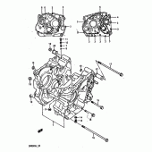 Схема узла: Картер двигателя для Suzuki DR800