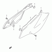 Схема вузла: Бічні панелі для Suzuki DR-Z125 DR-Z125