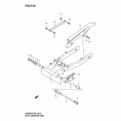 Схема узла: Задний рычаг подвески (Model k4/k5/k6) для Suzuki GS500