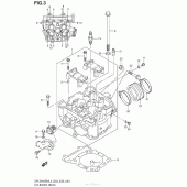 Схема узла: Головка цилиндра для Suzuki DR-Z400 DR-Z400SM