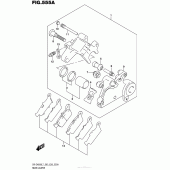 Схема узла: Задний тормозной суппорт для Suzuki DR-Z400 DR-Z400S