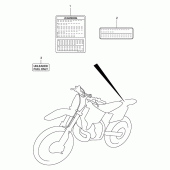 Схема вузла: Інформаційні наклейки для Suzuki RM250