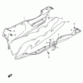 Схема узла: Нижние молдинги (Юбки) (Model k5) для Suzuki AN650 Burgman (EU analogue of SkyWave)