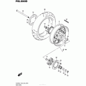 Схема вузла: Заднє колесо (Dl650Xal7 E03) для Suzuki DL650 V-Strom