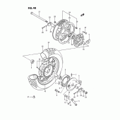 Схема вузла: Заднє колесо Suzuki LS650 Savage
