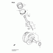 Схема вузла: Колінчастий вал Поршень для Suzuki VLR1800 Intruder C1800R/ Boulevard C109R