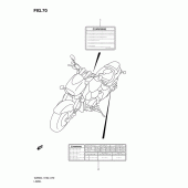 Схема узла: Информационные наклейки (Vz800l1 e19) для Suzuki VZ800 Intruder M800/ Boulevard M50