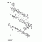 Схема вузла: Трансмісія для Suzuki DR200 DR200SE