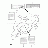 Схема вузла: Інформаційні наклейки (Model x/y) для Suzuki UC150 Epicuro
