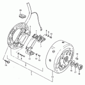Схема узла: Статор & Ротор (E2, e4, e10, e15, e17, e18, e21, e22, e25, e26) для Suzuki TS125