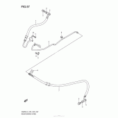 Схема вузла: Задній гальмівний шланг Suzuki AN650 Burgman (EU analogue of SkyWave)