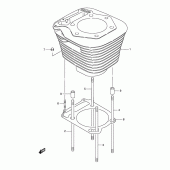 Схема вузла: Циліндр для Suzuki LS650 Boulevard S40