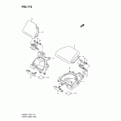 Схема вузла: Передній бардачок для Suzuki AN400 Burgman (EU analogue of SkyWave)