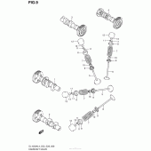 Схема вузла: Розподільний вал & Клапан для Suzuki DL1000 V-Strom
