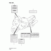 Схема вузла: Інформаційні наклейки (Gsx1300rl1 e2) для Suzuki GSX1300 Hayabusa