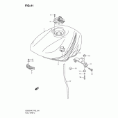 Схема вузла: Паливний бак (Model k7) для Suzuki GS500