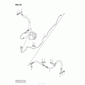 Схема узла: Задний тормозной шланг для Suzuki AN400 Burgman (EU analogue of SkyWave)